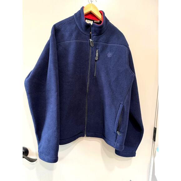 Timberland Blue mock neck  Polartec Men's Full Zip Fleece Jacket XL tall - Picture 1 of 9